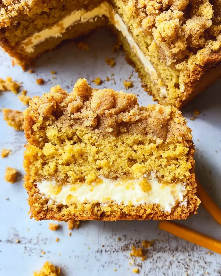 Pumpkin Crumb Cake with Cream Cheese Filling