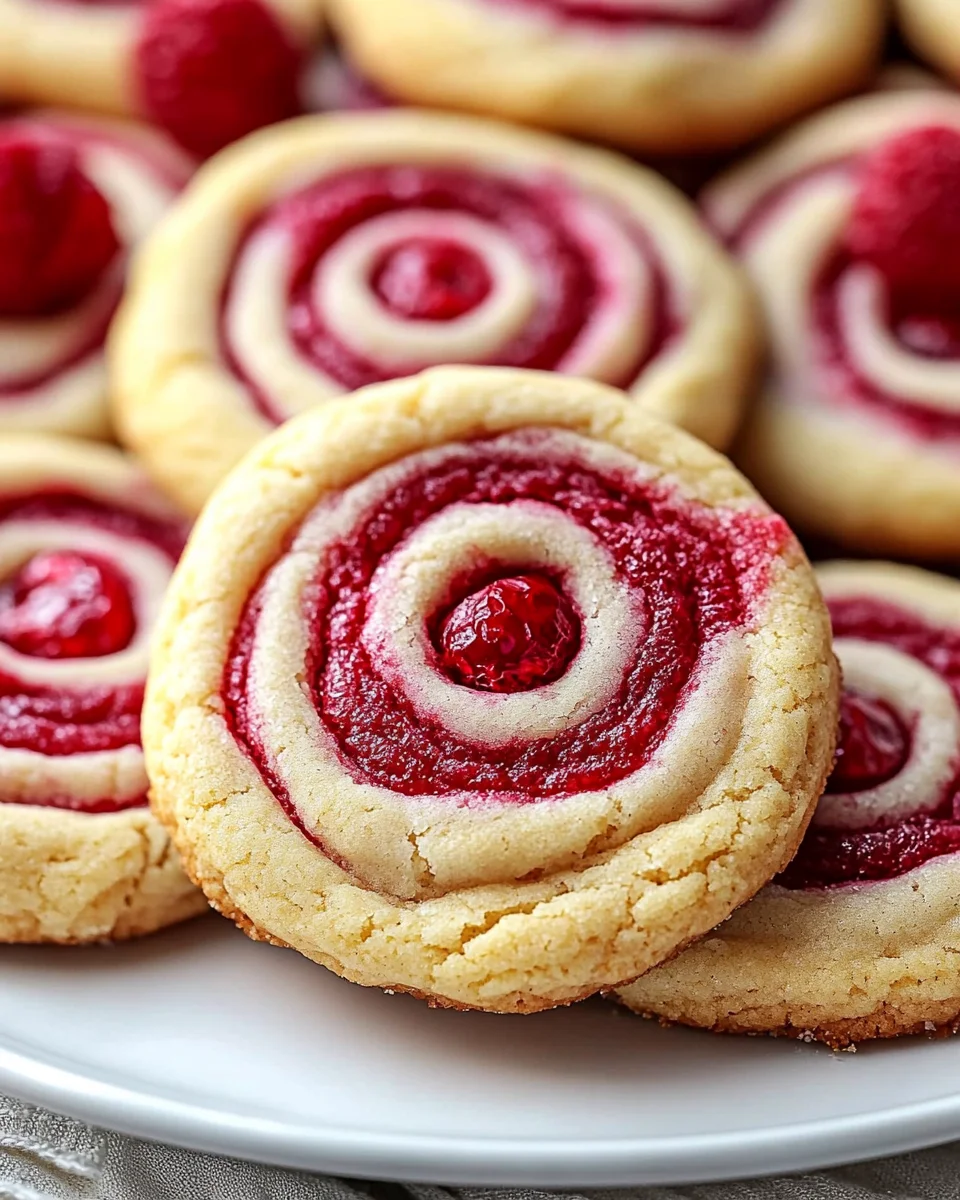 Raspberry Swirl Cookies