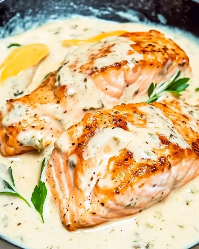 Salmon with Lemon Cream Sauce