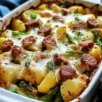 Sausage and Potato Casserole with Spring Veggies