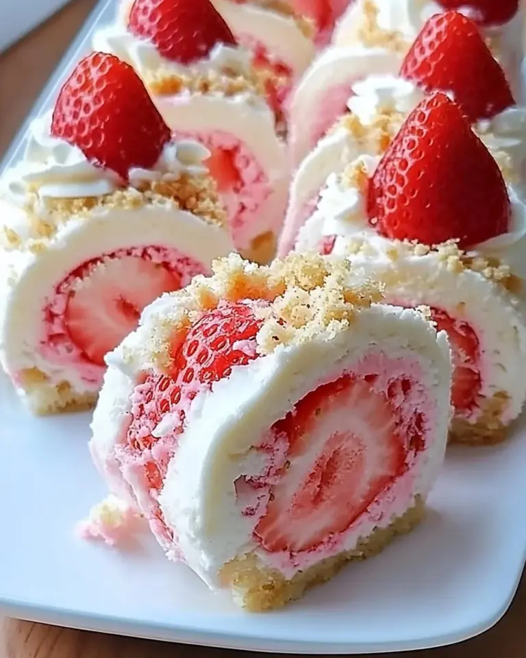 Strawberry Shortcake Cheesecake Rolls